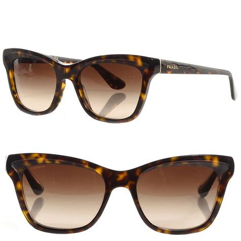 prada faux tortoiseshell 57mm cat eye sunglasses